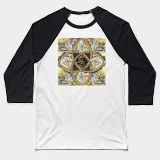 Golden Sagittarius Mandala Baseball T-Shirt
